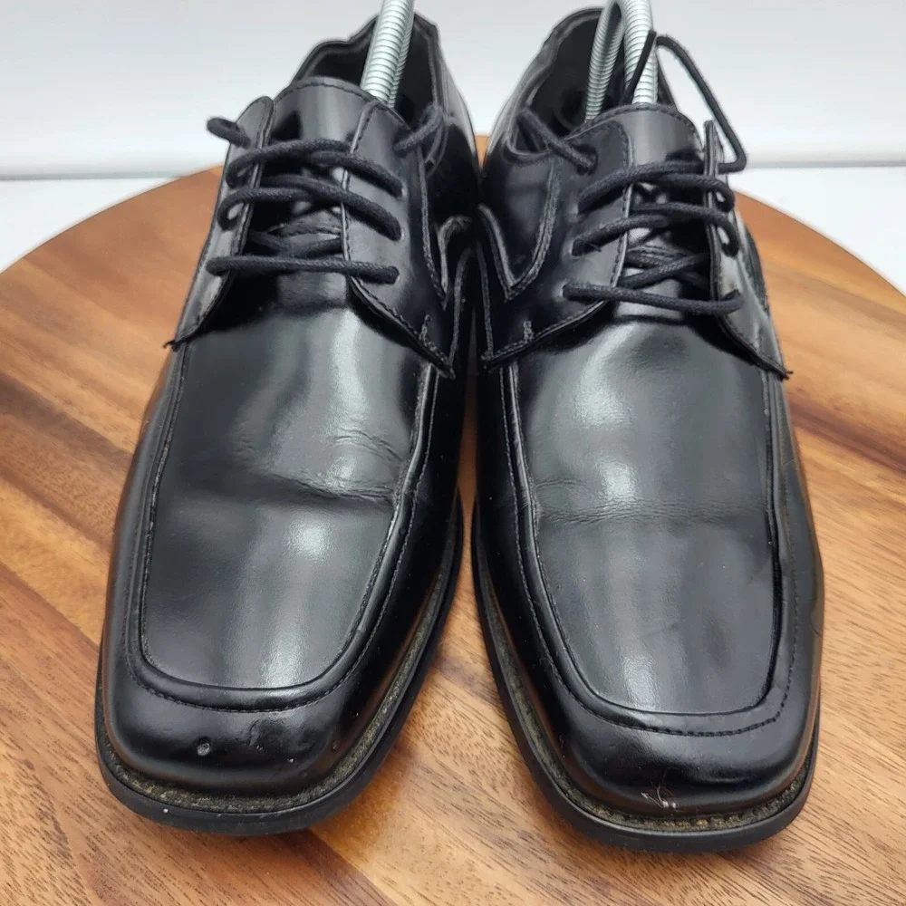 Stacy Adams Oxford Dress Shoes Mens Size 8.5 Wide Black Leather 20114-001‎